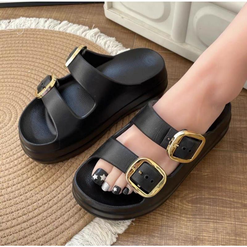 928-รองเท้าสายรัดน้ำหนักเบา สูง 6.5 เซน วัสดุกันน้ำ นิ่มตามน้ำหนักเท้า ใส่สบาย วัสดุ EVA ใส่ได้กับทุกชุด สายปรับได้จริง