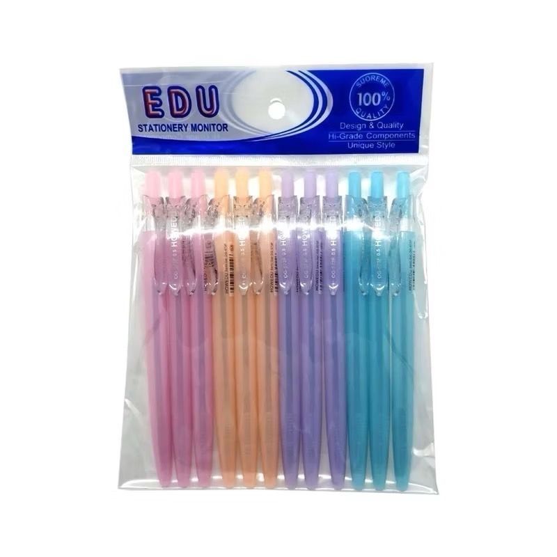 EDU ปากกาลูกลื่นหมึกสีน้ำเงิน รุ่น 573F หัวปากกา0.5 mm(12ด้าม)(พร้อมส่ง)