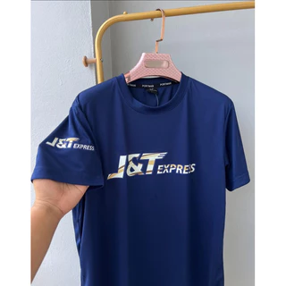 เสื้อคอกลมสีล้วน J&T Express สกรีนหน้า ราคาถูก