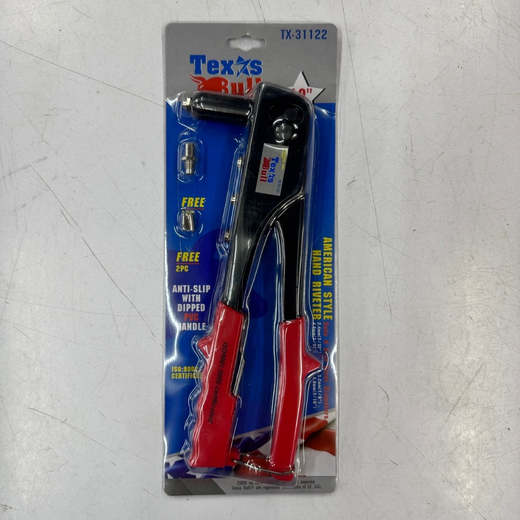 คีมย้ำรีเวท คีมย้ำ TEXAS  TX-31122 แถมฟรีหัวคีมย้ำและอะไหล่ปากจับ ของแท้ เท็กซัสบลูส์