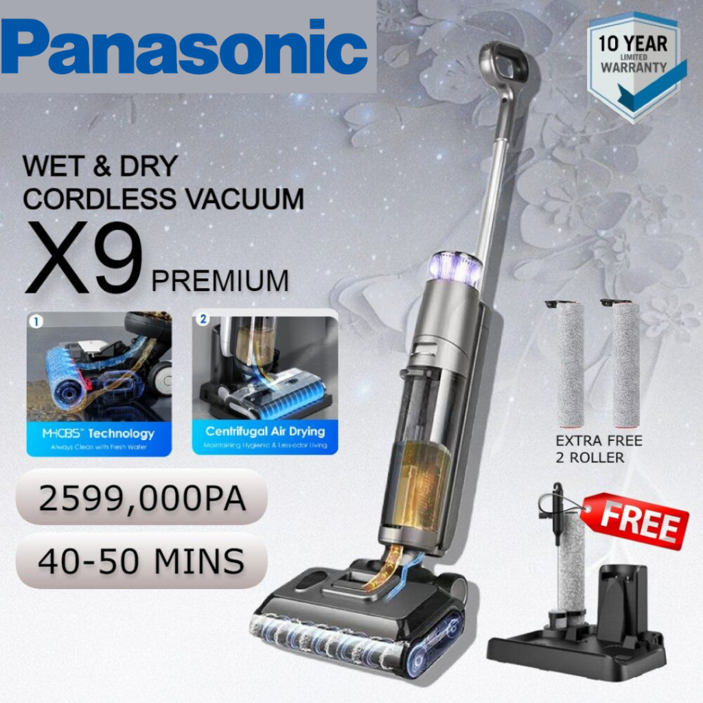 โปรโมชั่น สองร้อยบาท X9 Pro Cordless wet & dry mop Vacuum เครื่องดูดฝุ่นถูพื้นเปียกและแห้งไ