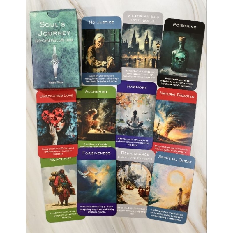 Soul's Journey : 120 Past Lives Decks ไพ่ออราเคิลทำนายอดีตชาติ Oracle Cards