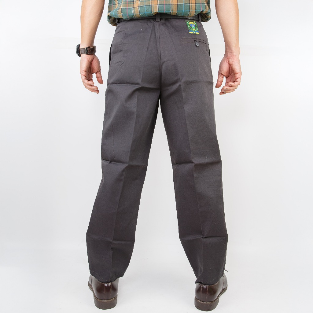 กางเกงขายาวผ้าแสล็คผ้าค็อตตอนคอม มีจีบ Nicman ทรงขากระบอก คุณลุงคุณตาชอบใส่