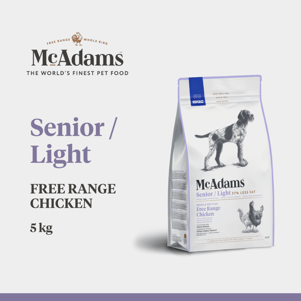 McAdams Senior/Light Chicken 2 kg แมคอดัมส์ ซีเนียร์/ไลท์ สูตรไก่ สำหรับสุนัขสูงวัย/ลดน้ำหนัก