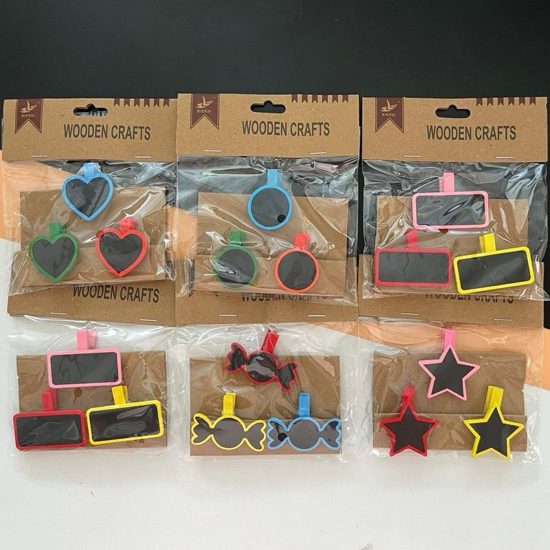 (ยกโหล 12 ชิ้น) NO.279 ไม้หนีบกระดานดำ ป้ายกระดานดำ สำหรับเขียนราคา เขียนเมนู