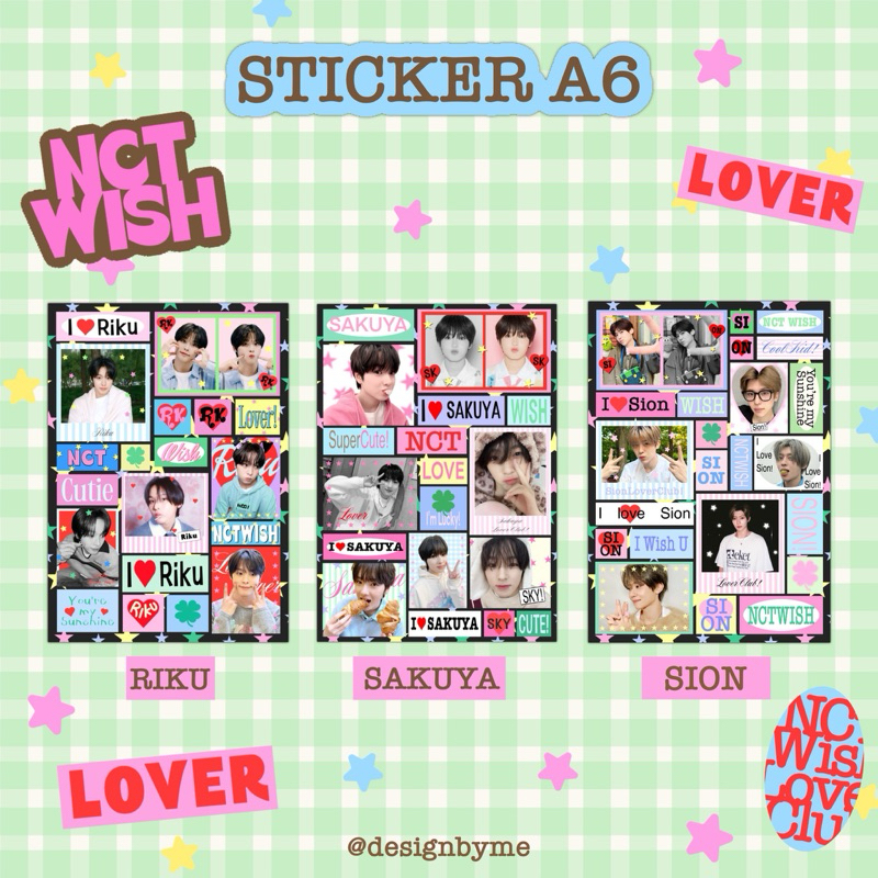 💚NCTWISH💚 Sticker A6 (Riku,Sakuya)