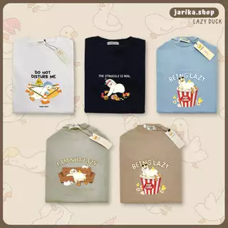 Jarikashop - เสื้อยืดลาย lazy duck( งานป้าย.. Jarika ) ( จ243 )
