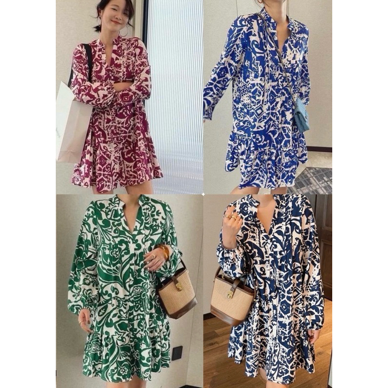 sirin studioเดรสสั้นแขนยาวA33