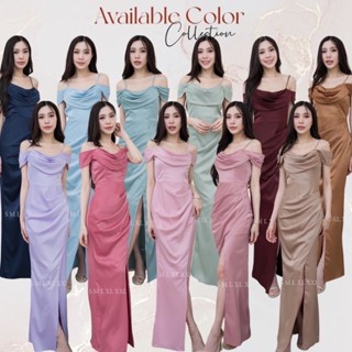 ชุดออกงาน ชุดเพื่อนเจ้าสาว koolykool สายเดี่ยวคอถ่วง 3 ชั้นร…