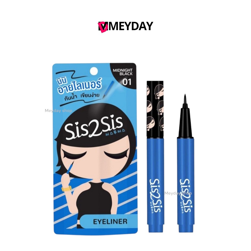 Sis2Sis Super Sharp Mini Eyeliner WP 01 0.5ml. ซิสทูซิส ซุปเปอร์ ชาร์ป มินิ อายไลเนอร์ ดับบลิวพี 01 ปริมาณ 0.5 ML.