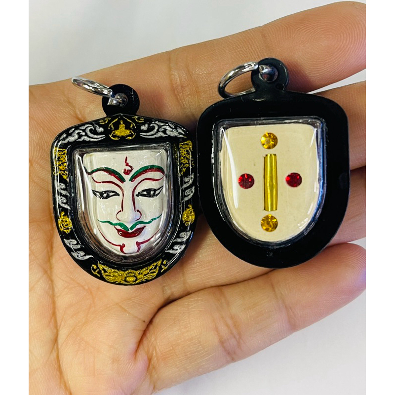 หน้ากากพระลักษณ์หน้าทอง อุดหนุนดวงชะตานะเมตตามหานิยม เนื้อผงว่านมหาเมตตา มีไว้ไม่ต้องลงนะหน้าทองก็ได้เพราะมีผลเท่ากัน - รูปที่ 2