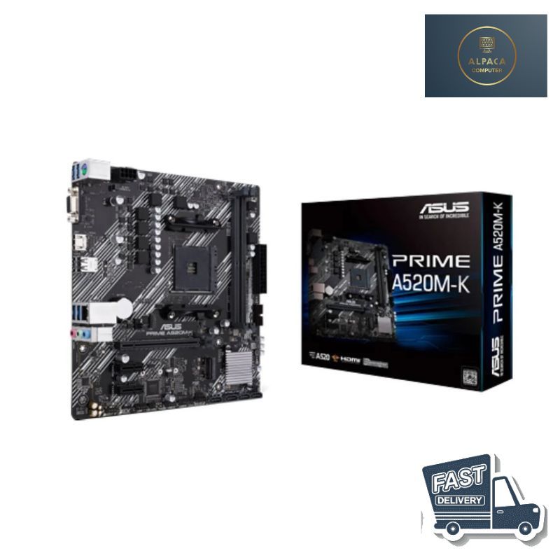 ASUS MAINBOARD PRIME A520M-K  (AM4) สินค้าพร้อมส่ง