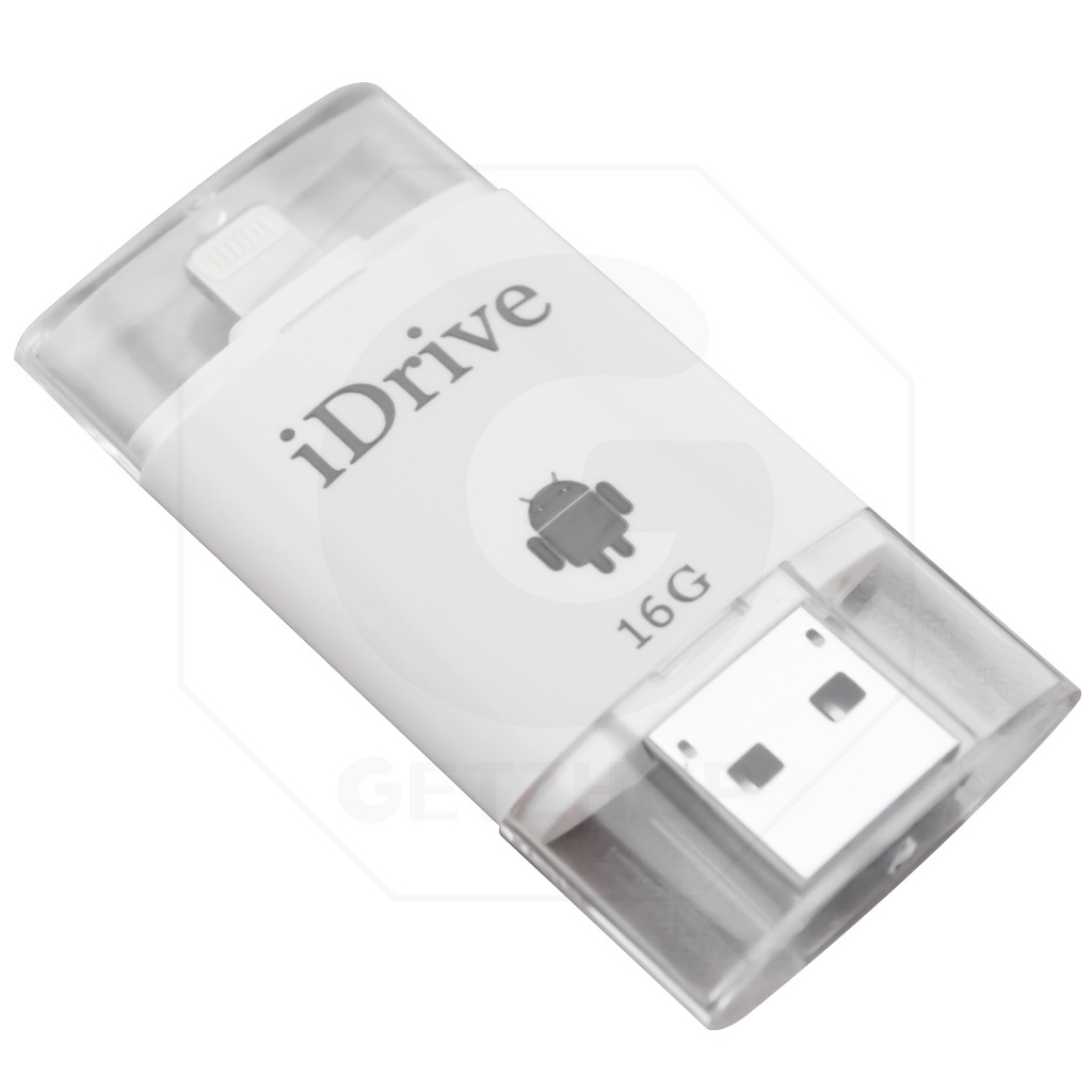 iDrive/iReader แฟลชไดรฟ์ เชื่อมต่อ บันทึกข้อมูล (iPod,iPhone,iPad) 16GB(สีขาว)