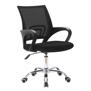 เก้าอี้สำนักงาน Office Chair นั่งทำงาน โฮมออฟฟิต สามารถปรับระดับความสูงได้ (Black) เก้าอี้ BG