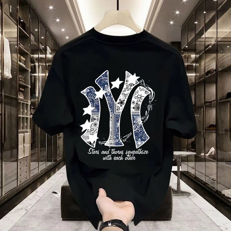 เสื้อยืด oversize พิมพ์ลาย สไตล์อเมริกันวินเทจ คอกลม ส่งจากไทย S-3XL