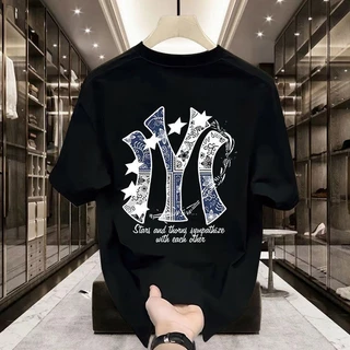 เสื้อยืด oversize พิมพ์ลาย สไตล์อเมริกันวินเทจ คอกลม ส่งจากไทย S-3XL