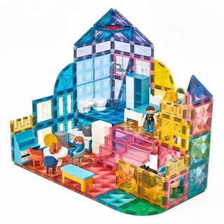 Magnetic Tiles Dreamy Dollhouse 135 pieces ตัวต่อแม่เหล็กบ้านตุ๊กตาชวนฝัน 135 ชิ้น