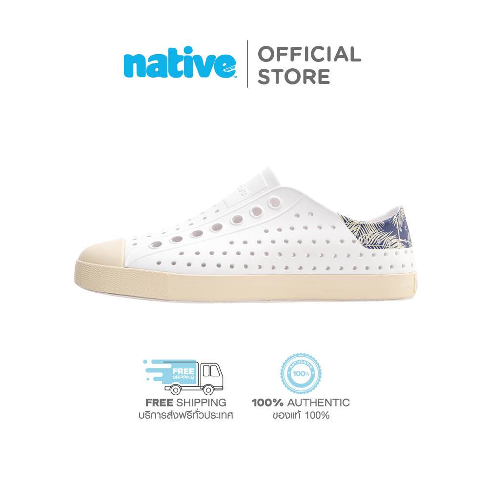 Native รองเท้ากันน้ำผู้ใหญ่ EVA รุ่น Jefferson Wanderfoam Block Shell White/ Shell White/ Soybean Squiggle Block