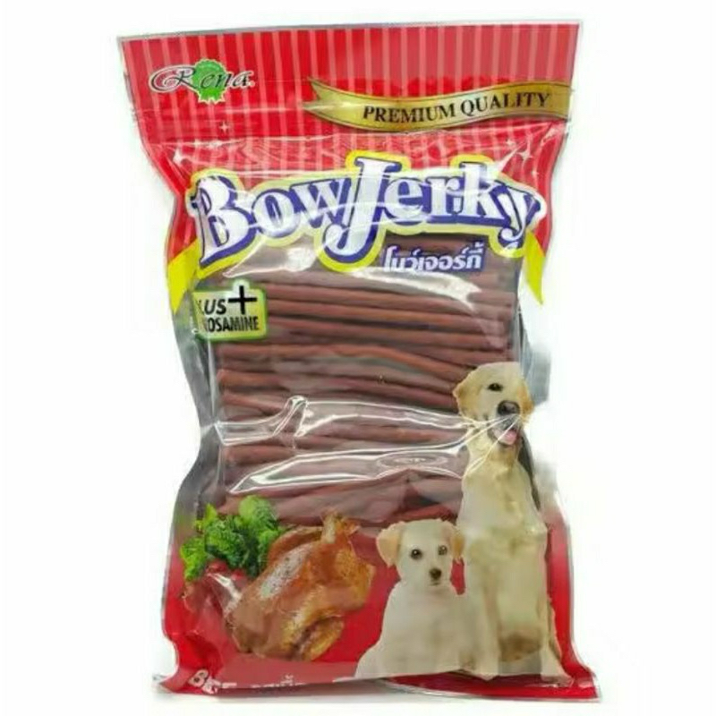 ใหญ่800 กรัม Bow Jerky premium quality beef รสเนื้อ ขนมสุนัข