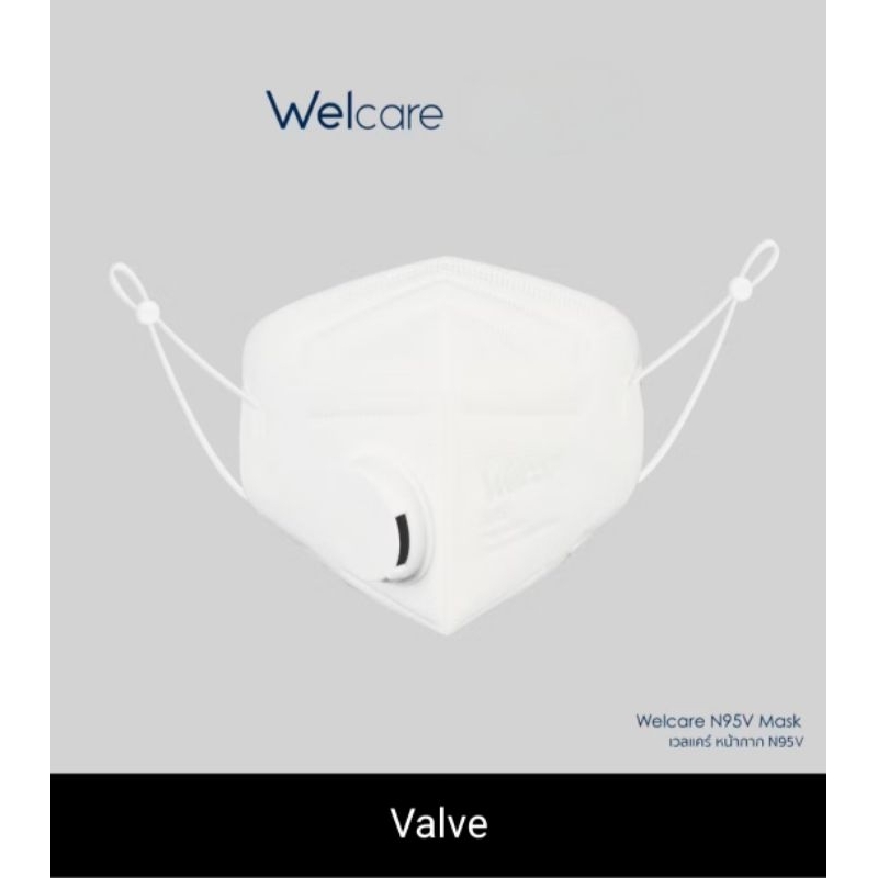Welcare N95 FACE MASK หน้ากากอนามัย N95 แบบมีวาล์ว และไม่มีวาล์ว (Valve and No Valve)