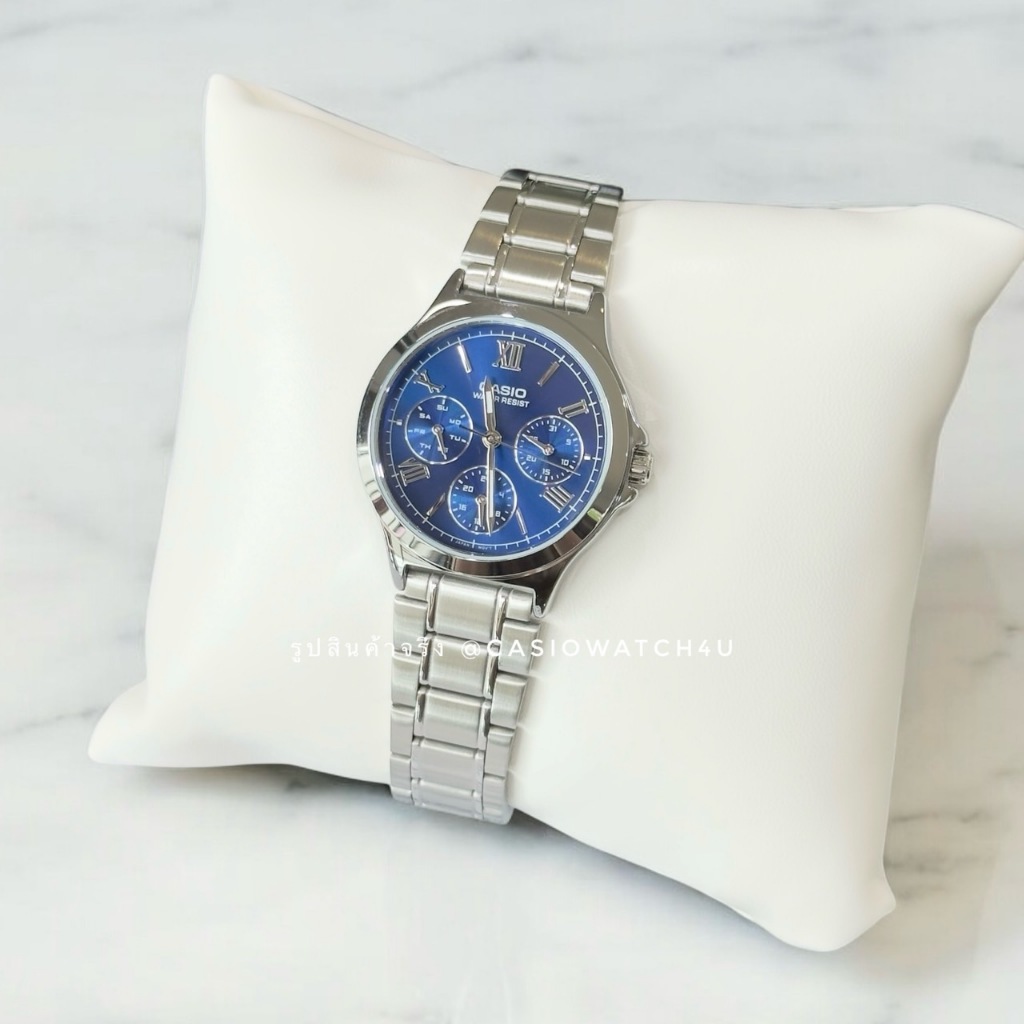 CASIO นาฬิกาข้อมือผู้หญิง รุ่น LTP-V300D-2A2 / LTP-V300D / LTP-V300 รับประกันศูนย์เซ็นทรัล cmg