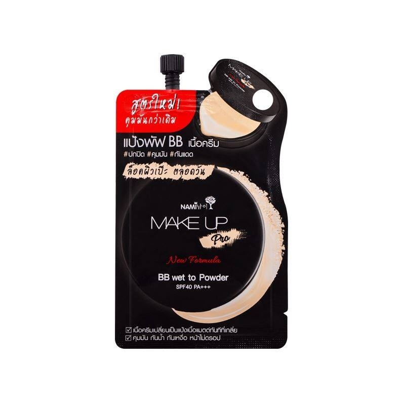 (1ซอง) บีบีนามิซองดำ Nami Make Up Pro BB Wet To Powder SPF40 PA+++