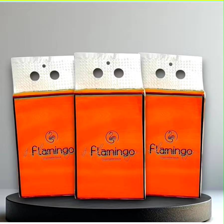 ส้มใหญ่ [1ห่อ]   ทิชชู่แบบดึง มีตะขอแขวนได้ กระดาษทิชชู่ หนา 4ชั้น  /1956