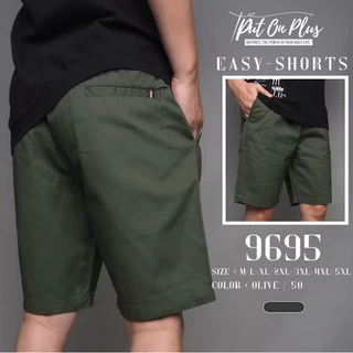 ⚡Goodwin ⚡9695 กางเกงขาสั้น ผู้ชาย เอวยืด ผ้าคอตต้อน สีพื้น ยาว 18-21 นิ้ว ไซส์ 30-40 Goodwin Brand