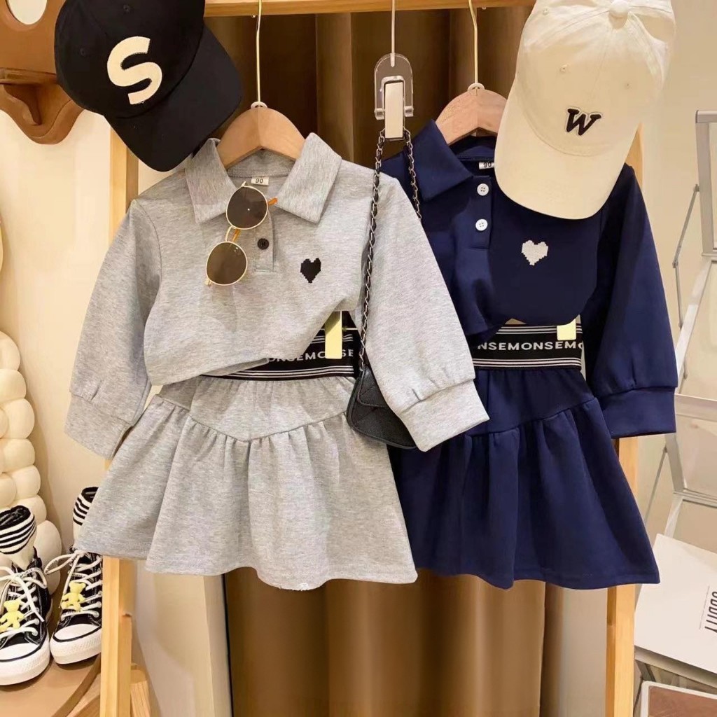 พร้อมส่ง ย17-ย18 4424 คอปกหัวใจ