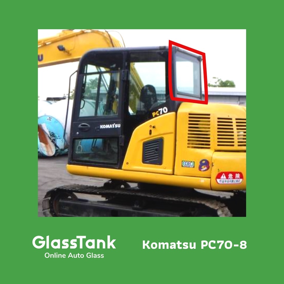 กระจกหลัง โคมัตสุ Komatsu PC70-8 กระจกแม็คโคร