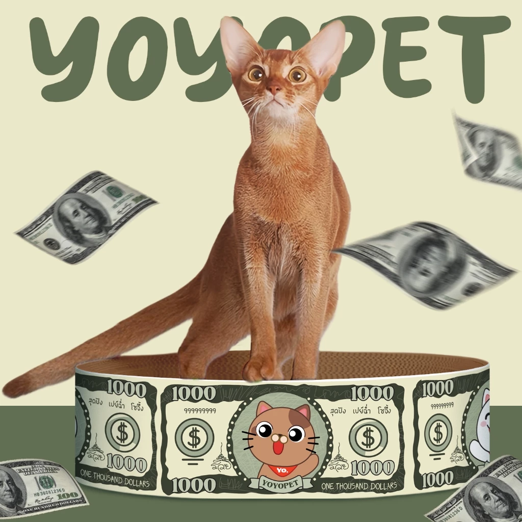 yoyopet ที่ลับเล็บแมวหนาพิเศษ 2in1 ลายน่ารัก ลับเล็บ-นอน thumbnail 9