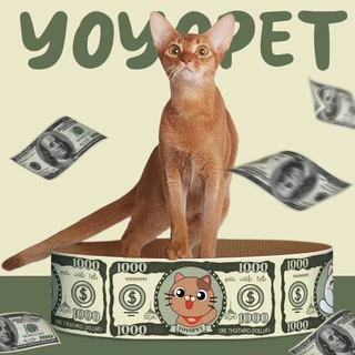 yoyopet : New !! หนาพิเศษ ที่ลับเล็บแมว ลายน่ารัก ของเล่นแมว2in1 ลับเล็บได้ นอนได้ สบาย ฟินๆ