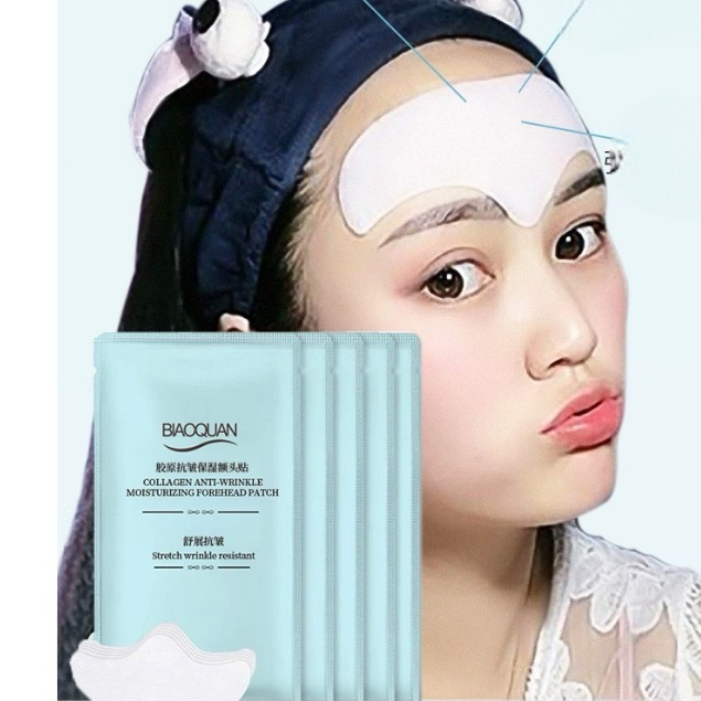 พร้อมส่ง แผ่นมาร์ค มาร์กหน้าผาก บำรุง  กระชับริ้วรอย เพิ่มความผิวชุ่มชื้น