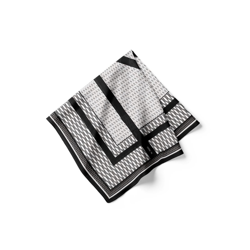 Monogram 01 ผ้าคลุม Signatue (Premium matte silk nano) Size 115x115 cm [N Able Style]