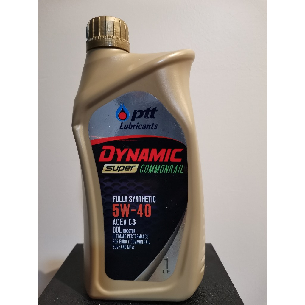 น้ำมันเครื่องดีเซล PTT DYNAMIC SUPER COMMONRAIL 5W-40 สังเคราะห์แท้ 100% ปตท ดีเซล สังเคราะห์ 5W-40 