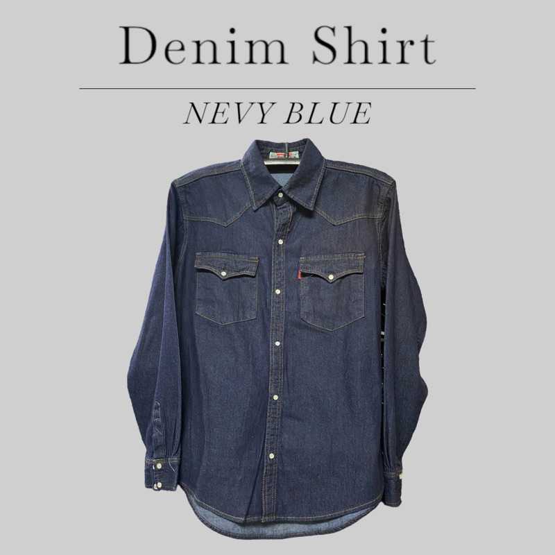 Men Shirts Jeans เสื้อเชิ้ตผ้ายีนส์ นิ่มใส่สบาย ทรงสลิม เข้ารูป สำหรับผู้ชายครับ ราคา ถูกที่สุด ดีลบีเคเค แกลเลอรีภาพที่ 2