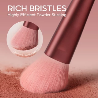 Oni แปรงแต่งหน้า 10 ชิ้น Professional Brush Set Rose Smoky Soft Powder Foundation Face Eye Brow Shadow