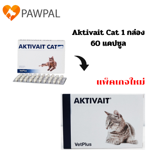 Aktivait Cat 🔥Exp.9/2026 Vetplus อาหารเสริมบำรุงระบบประสาทและสมอง สำหรับ แมว