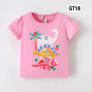 💥พร้อมส่งจากไทย💥GT18 เสื้อยืดแขนสั้น ปักลายน่ารัก ผ้าไม่หนา …