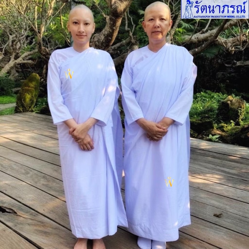 🙏🏻ของแท้/ถูกสุด‼️ แยกชิ้น ชุดแม่ชีแท้, ชีโกนหัว, ชุดขาวแม่ชี รัตนาภรณ์, ชุดขาวปฏิบัติธรรม มี COD ค่ะ - รูปที่ 6