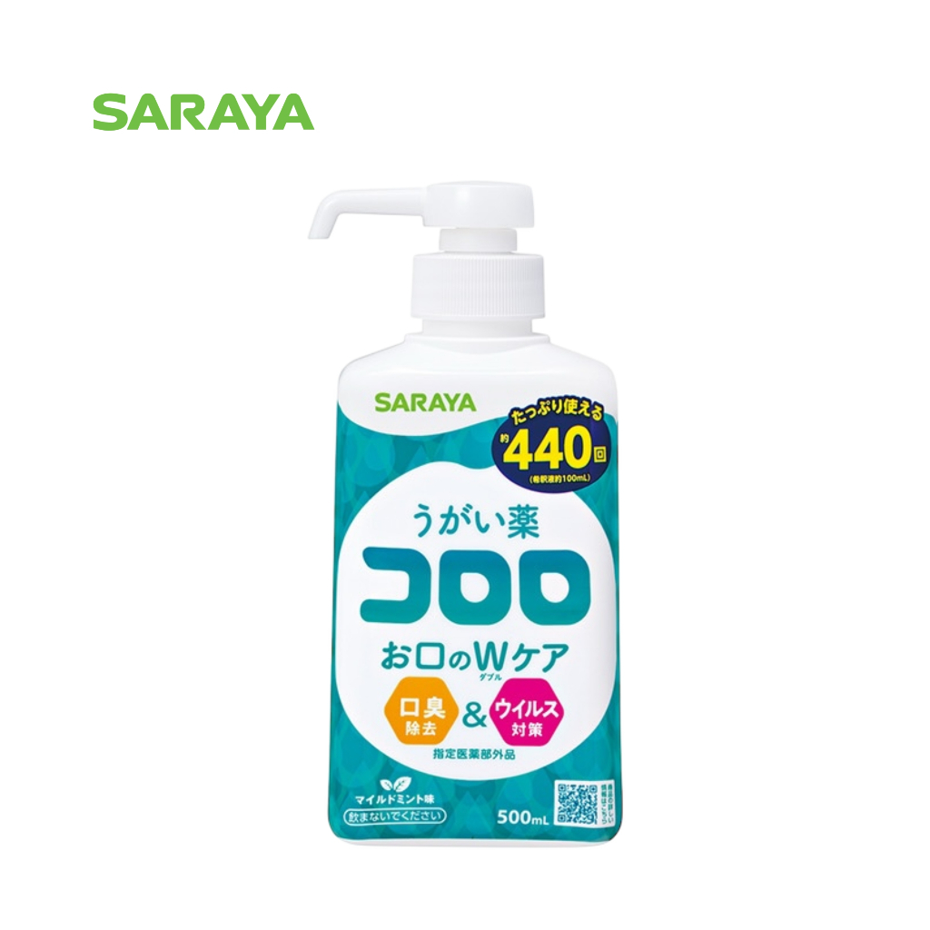 น้ำยาบ้วนปาก กลั้วคอ โคโรโระ (ขวดปั๊ม) : Cololo 500 ml.