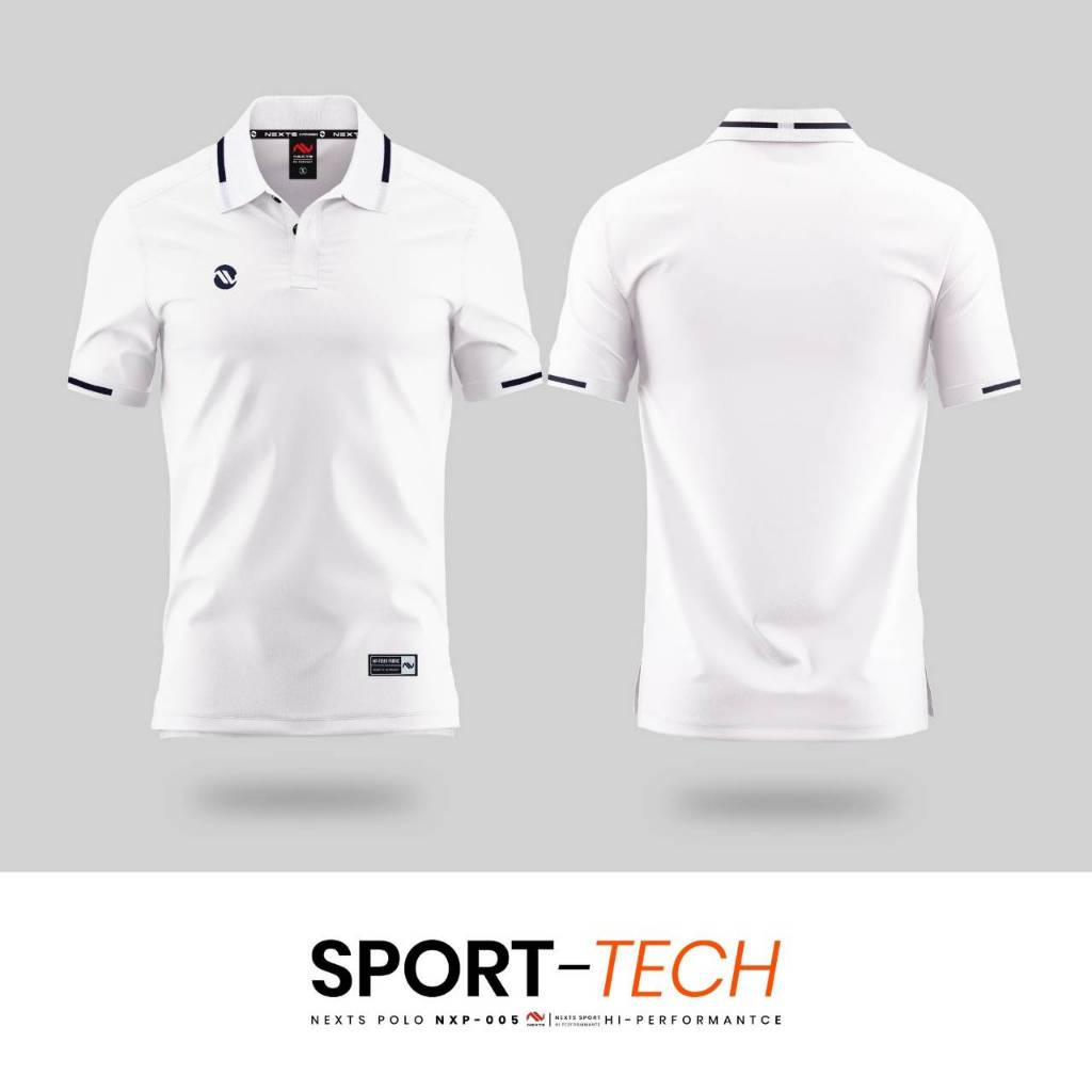 เสื้อโปโล แขนสั้น NEXTS รุ่น NXP-005 สีเรียบ ใส่สบายแนวสปอร์ต ใส่ได้ทั้งชาย/หญฺิง
