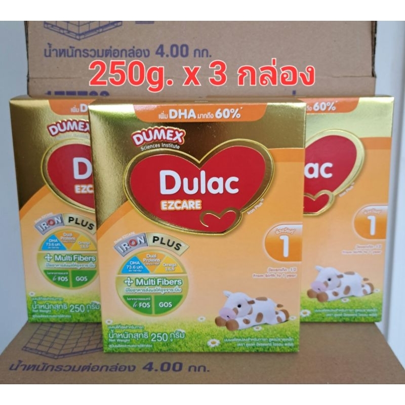 Dulac EZCARE สูตร 1 ขนาด 250g.x 3 กล่อง ดูแลคอีแซดแคร์