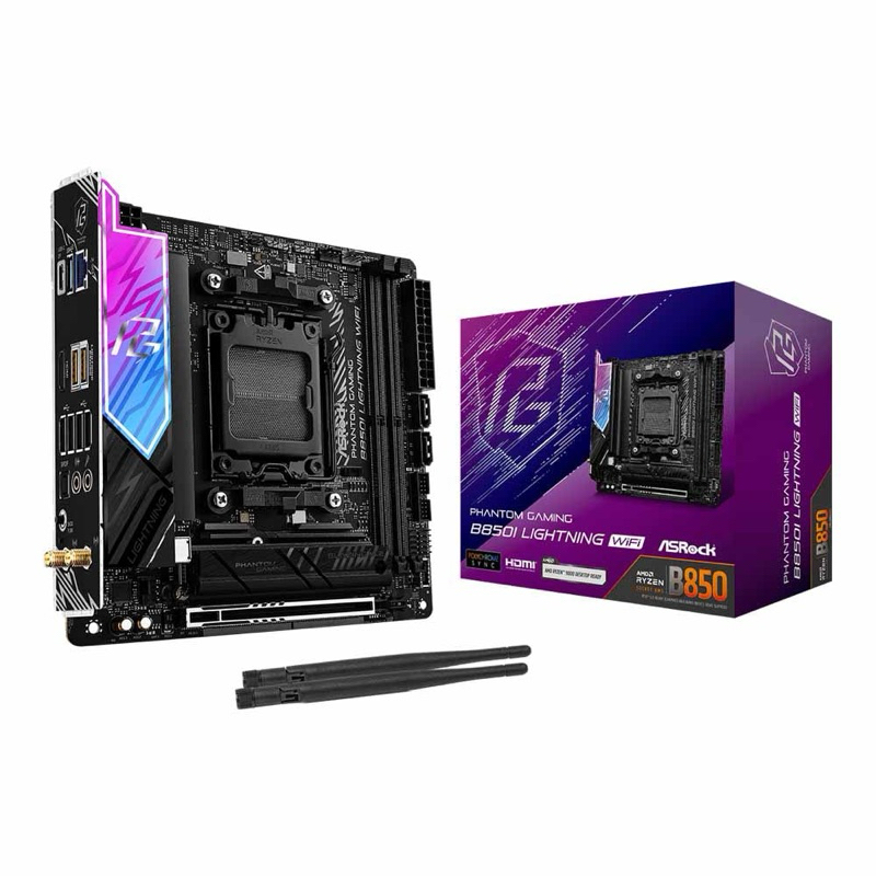 ASROCK B850I LIGHTNING WIFI (AMD SOCKET AM5 DDR5 MINI-ITX)ประกันศูนย์ไทย JIB