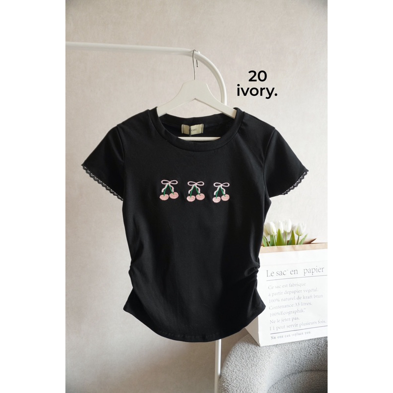 20-5 เสื้อยืดยูนิโคล่คอกลม หยุมข้าง