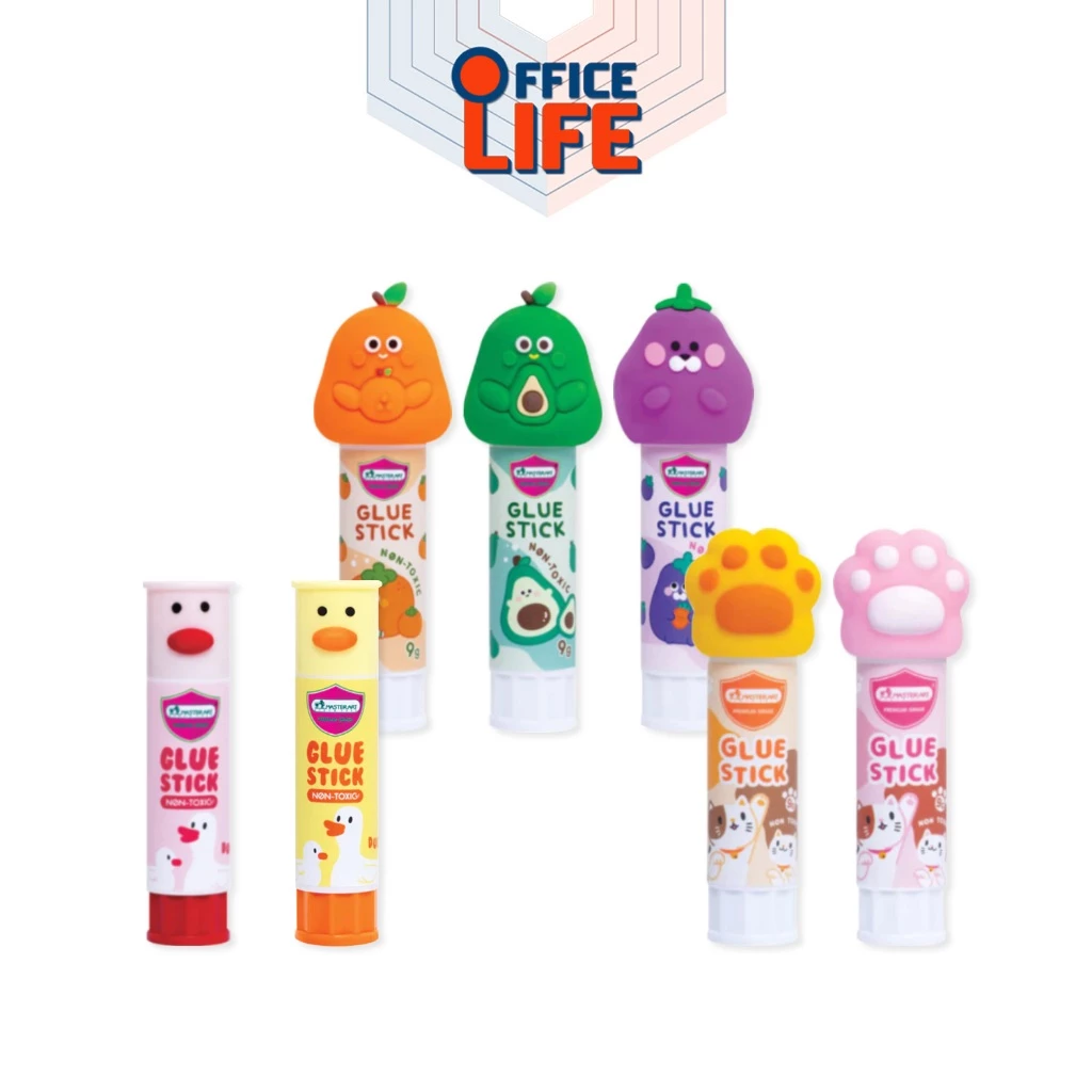 Master Art (มาสเตอร์อาร์ต) กาว กาวแท่ง รุ่น DUCKY / FRUITY / PAWLY ขนาด 9 กรัม ( 1 ชิ้น / คละสี )