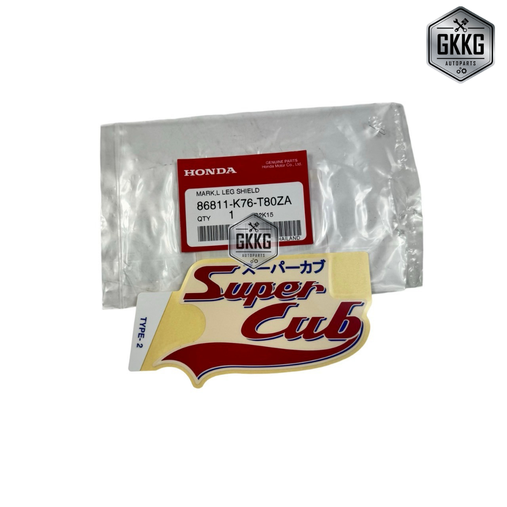 เครื่องหมาย สีครีม-แดง SUPER CUB แท้ศูนย์ HONDA รหัสสินค้า 86811-K76-T80ZA
