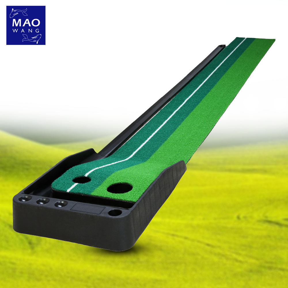 MAO พรมซ้อมพัตต์ พกพาได้ Golf Putting Trainer Mat อุปกรณ์ซ้อมกอล์ฟ