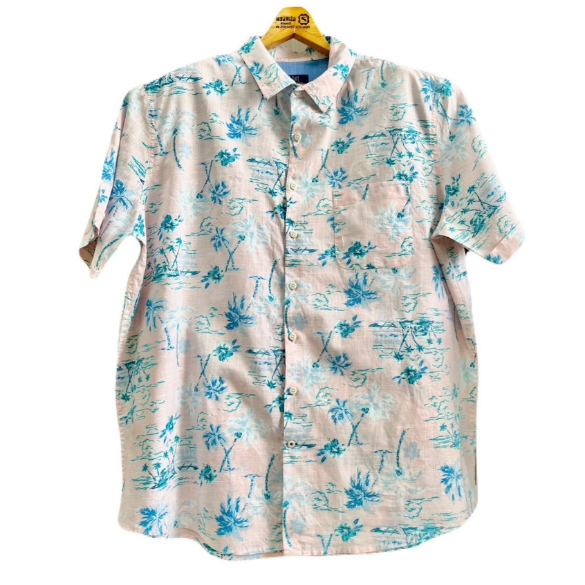 เสื้อฮาวาย อก56/ห20/ย30 แบรนด์ George 100%Cotton มือสองสภาพดี (Z38)