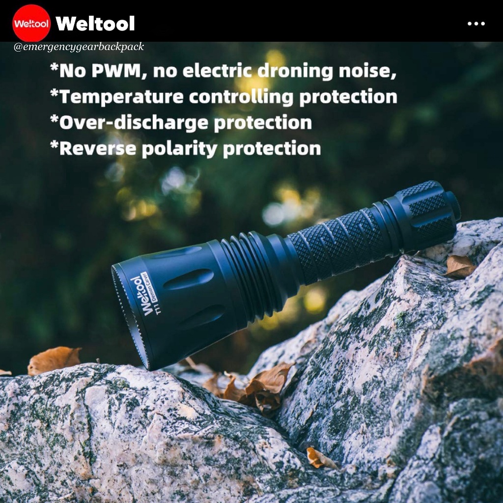 Weltool T11 Focused Long Throw Searchlight 743 Lumens 680M
